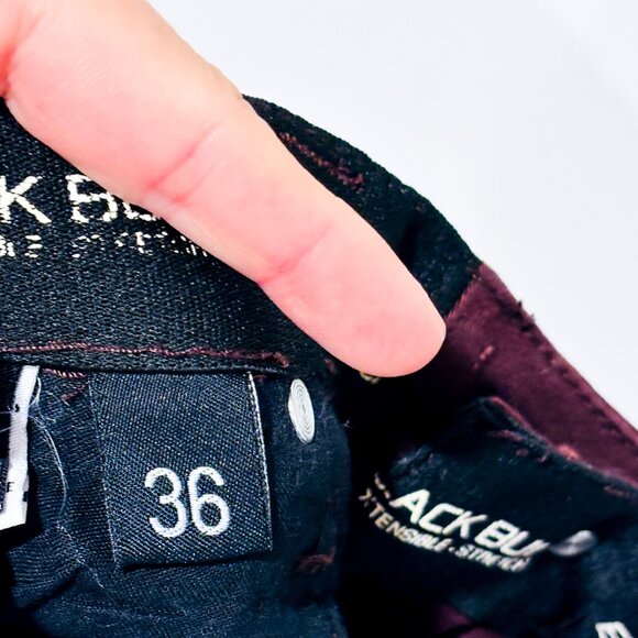 BLACK BULL Burgundy stretch pants men | Slim classic style | Size 36. * - Picture 10 of 10